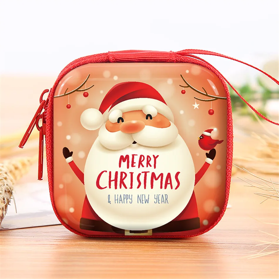 1 Merry Christmas Кошелек для монет, детская мини-сумка для sd-карты, наушник, кошелек для хранения ключей, сумка для наушников, коробка для женщин, девочек, кошельки, Детская сумочка для девочек - Цвет: 1