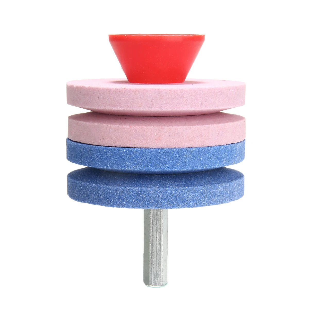 2Pcs Lawnmower Sharpener Round Rotary Drill Blade Sharpening Faster Mowing Sharpeners Home Garden Tool