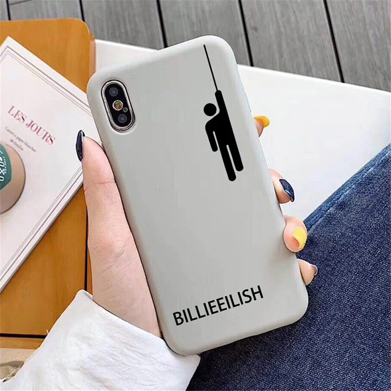 Billie Eilish Logo Чехол для телефона для Xiaomi Mi 9 8 Pro SE Lite 6 A1 A2 A3 Mix 2 3 мягкий защитный смарт-чехол с милым рисунком - Цвет: Billie8Gray