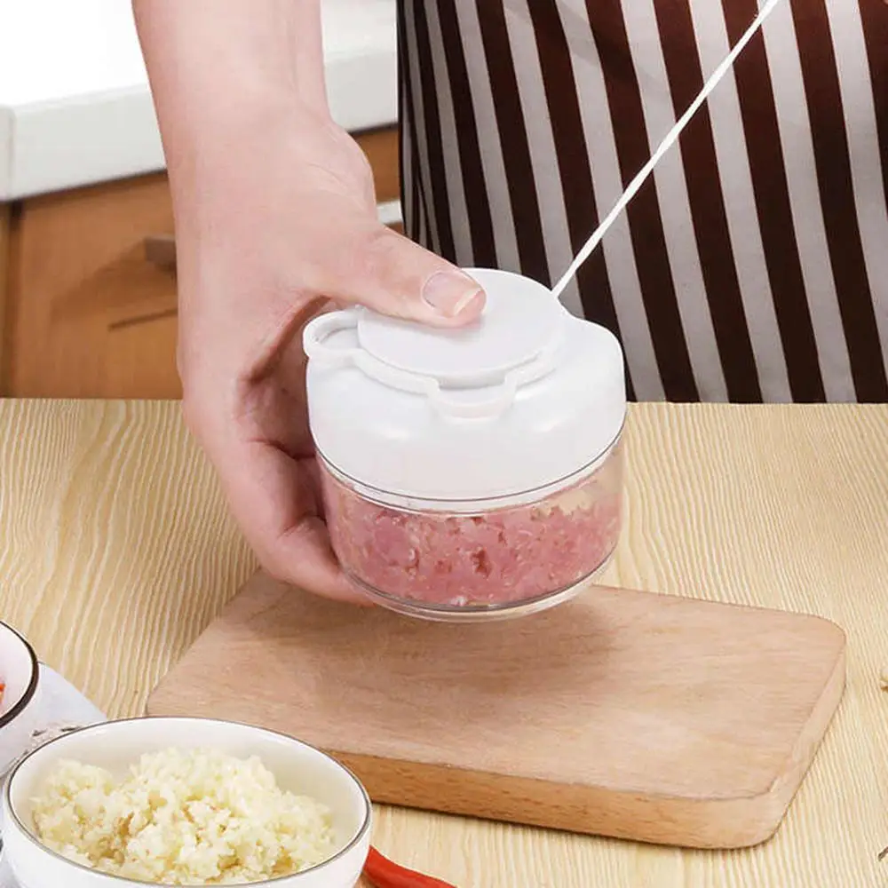 

Mini Garlic Slicer Household Mincing Machine Minced Hand Pull Grinder Grill Vegetable Meat Kitchen Multi Chopper Shredder Gadget
