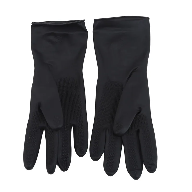 Anti-slip Beauty Salons Hairdressing Gloves Hair Thicker Rubber Gloves Hair Dyed Gloves Durable Hair Care Styling Tools 1 Pair - Цвет: l