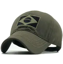 Nova chegada militar tático chapéus bordado brasil bandeira bonés equipe masculino bonés de beisebol força do exército selva caça bonés para homem