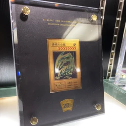 Yugioh – porte cartes de 20e anniversaire, porte cartes en or, yeux bleus, Dragon blanc, jouets de Table pour enfants, cadeau de noël 