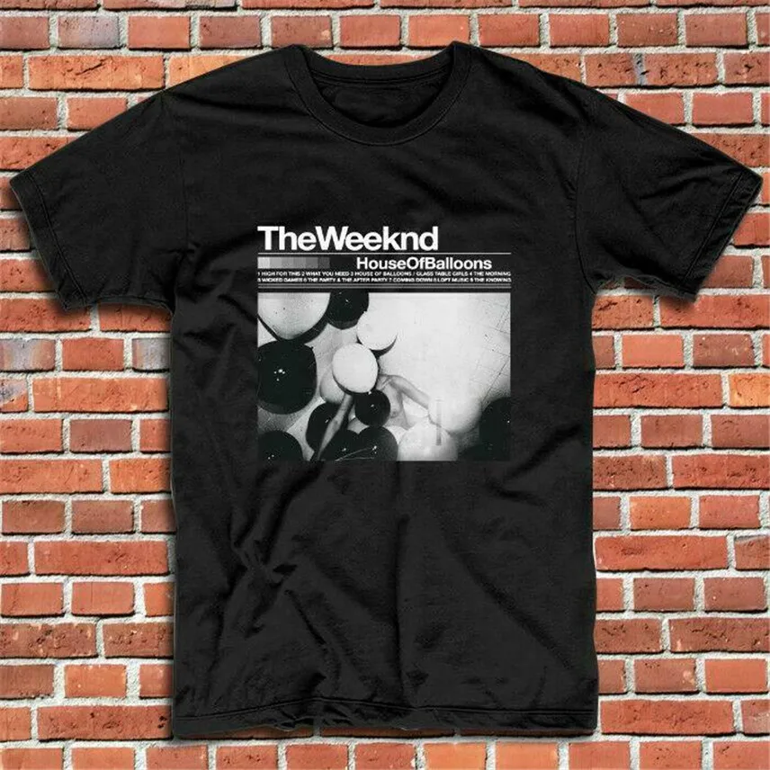 

New House Of Balloons By The Weeknd Album Cover New Unisex Usa Size T-Shirt En1 Big Tall Tee Shirt
