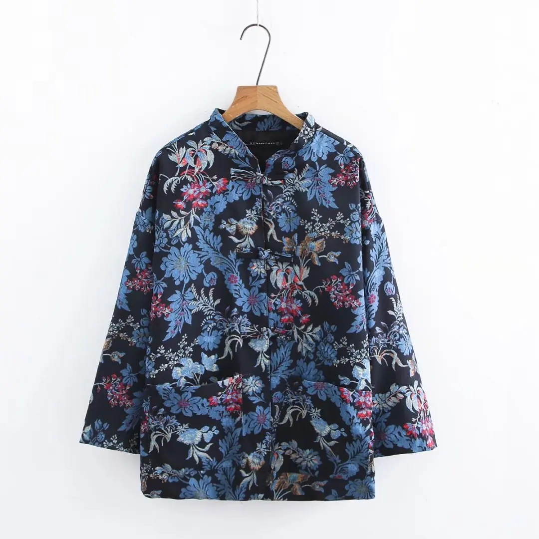 

2017 Spring And Summer New Style Ozhouzhan Jacquard Suit Tops Women's Printed Suit Coat Xsz1356