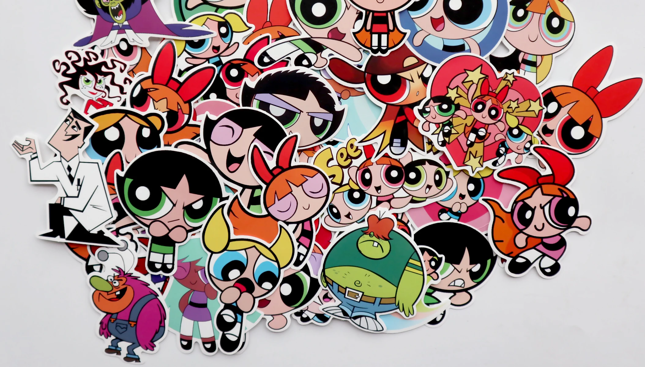 50 шт. Powerpuff девушки мультфильм забавные наклейки для скрапбукинга DIY ноутбук скейтборд мотоцикл украшение дома JDM наклейка