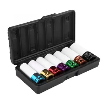

7 Pcs Cobra Thin Wall Deep Impact Socket Set 1/2"drive 17 19 21 22 23 24 27mm Tool Set Pro set tool