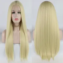 BM honey Blonde Yaki прямой 13*3 синтетический парик фронта шнурка термостойкие волокна волос средний пробор натуральный волос для женщин