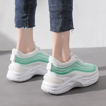 

Women Casual Shoes 2020 Spring Fashion Breathable Flat Platform Shoes high platform wedges Women Casual walking Sneaker 2h86