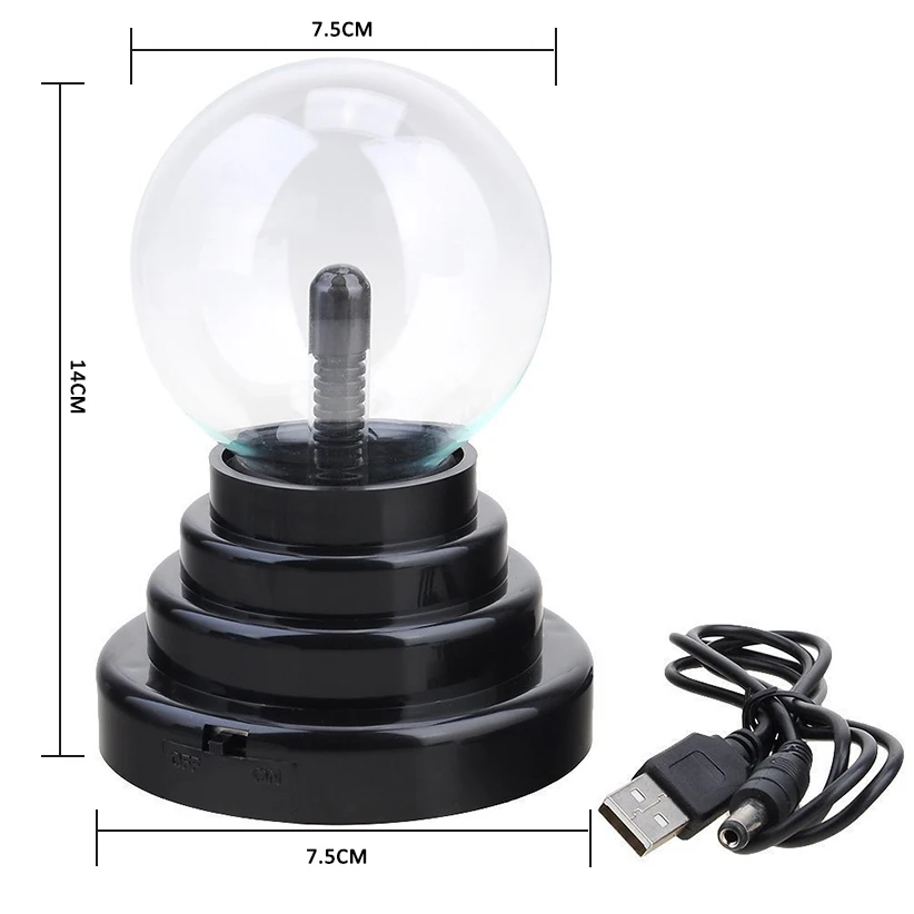 Плазменный шар, волшебная луна, лампа, USB, Электростатическая Сфера, лампа, сенсорная, новинка, проект novedades, аксессуары для украшения дома - Цвет: Plasma Ball Lamp