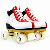 2021 High Quality Cowhide Leather Double Row Roller Skates Men Women Roller Shoes Flash Wheels Shoes 4 Wheels Patines Wrotki