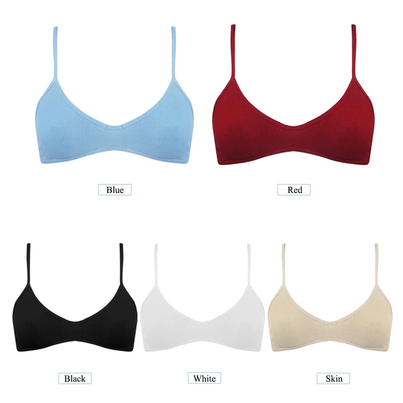 Womens Ribbed Soft Cotton Bra