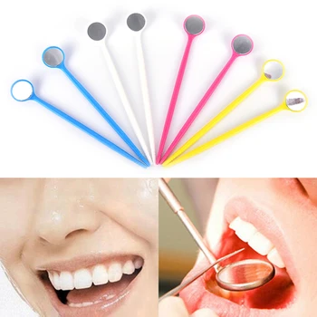 

Hot 10pcs Plastic + Glass Mouth Mirror Useful Mouth Tooth Mirror Oral Care Dental Instrument Glimpse Mouth Healthy Tool