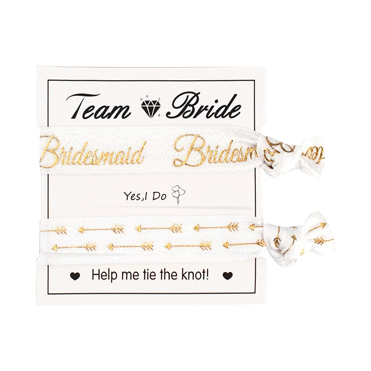 Team надпись Bride Tribe резинка для волос подружки невесты подарок свадебный душ 2