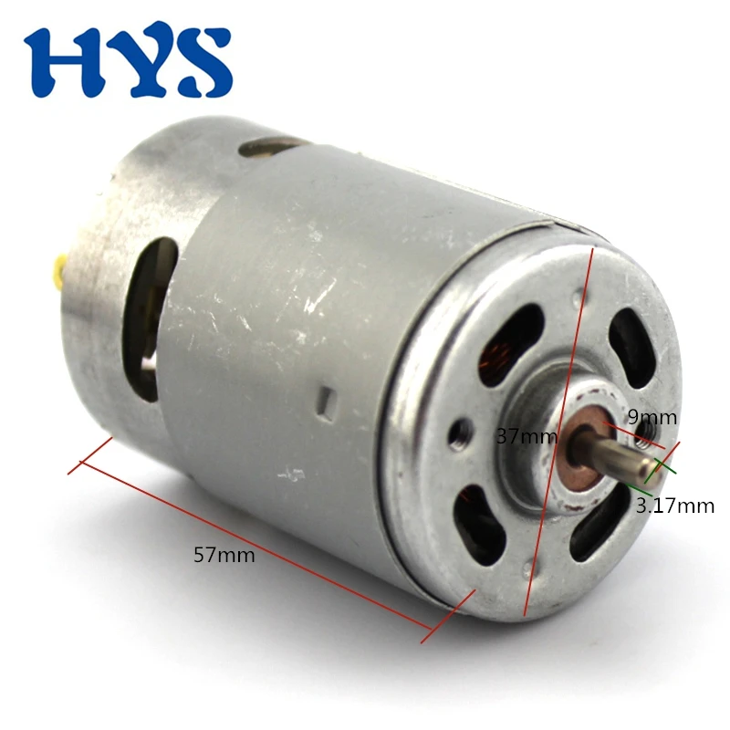 

HYS Motor 6V 3600rpm DC 12V 11000rpm High Speed 12 V Volt Mini Electric Motors DC6V-24V Drill Garden Tool Toy Car Boat Model 550