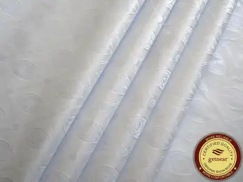 

White/blanc Bazin Riche Allemagne Germany Quality 10 Yards/bag 100% Cotton Guinea Brocade Garment Fabric GetzhTex