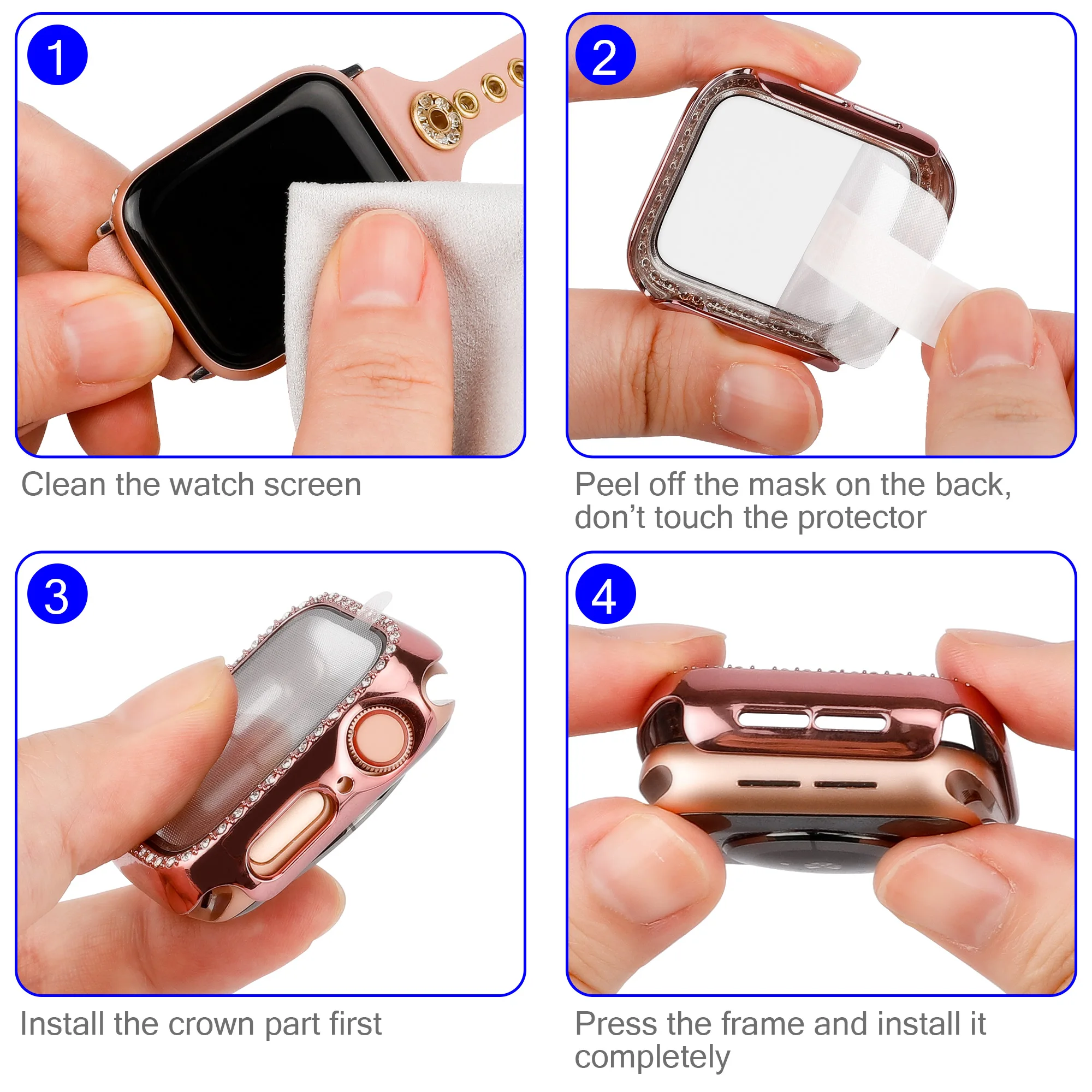 Wearlizer- ġ ø 6 5 4 3 2 1  ð Ŀ, iWatch PC ̾Ƹ ۿ ȭ ȣ ̽, 38mm 40mm 42mm 44mm