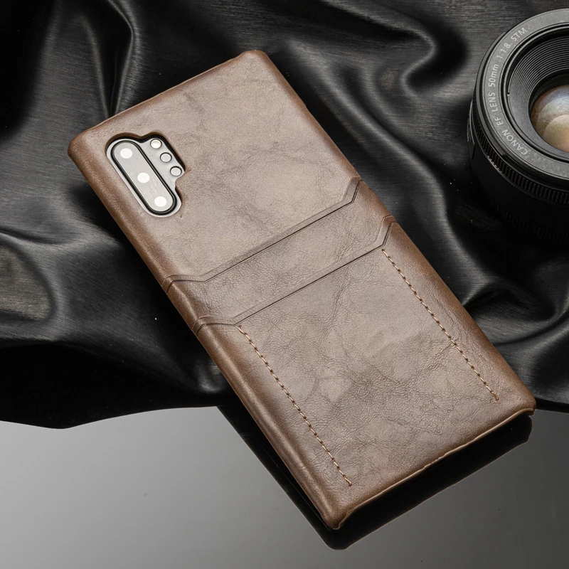 Чехол для телефона samsung Note10 из восковой кожи с масляным покрытием в стиле ретро, кожаный чехол для карт, Тонкий деловой смарт-чехол для samsung Galaxy Note10 Pro