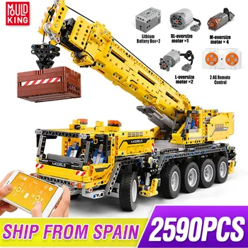 

Mould King Technic series Motor Power Mobile Crane Mk II Car Model Building Kits Blocks Bricks Kids DIY Toys Christmas gifts