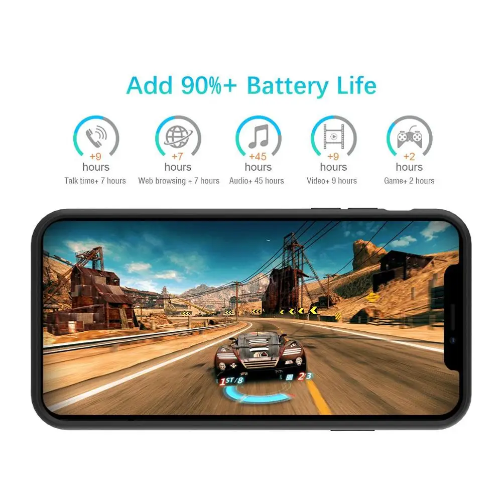 5200 мАч чехол для зарядного устройства для iPhone 11 Pro max внешнее запасное зарядное устройство Внешний аккумулятор чехол для аккумулятора встроенный магнитный металлический