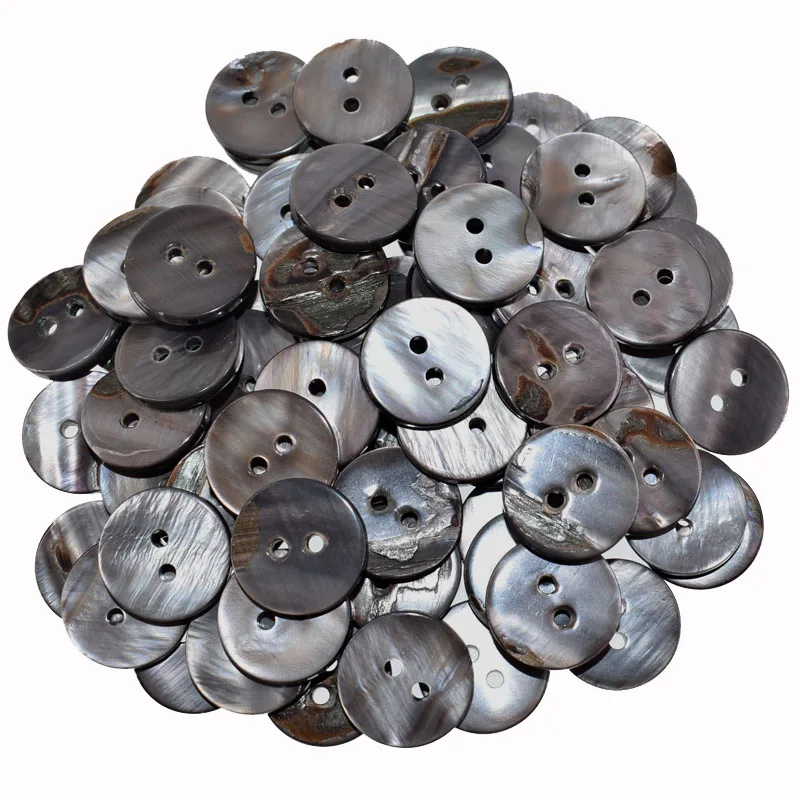 20 Bottoni In Legno Naturale Nero 15mm | 4 Fori Per Cucito, Scrapbooking E Fai Da Te