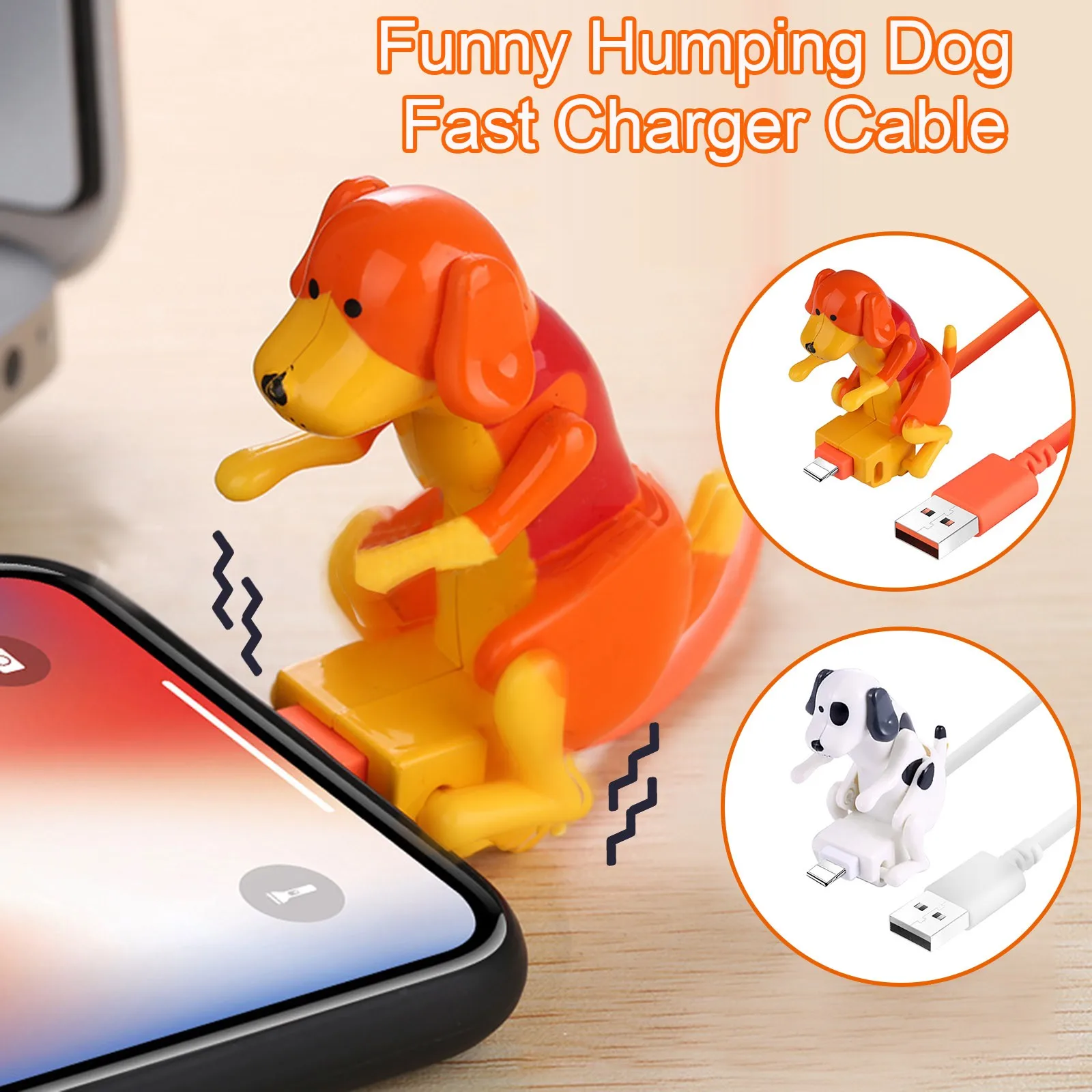 USB Cable Micro Type C Fast Charger For iPhone Huawei Samsung Xiaomi Funny Humping Dog Toy fast Charging | Электроника