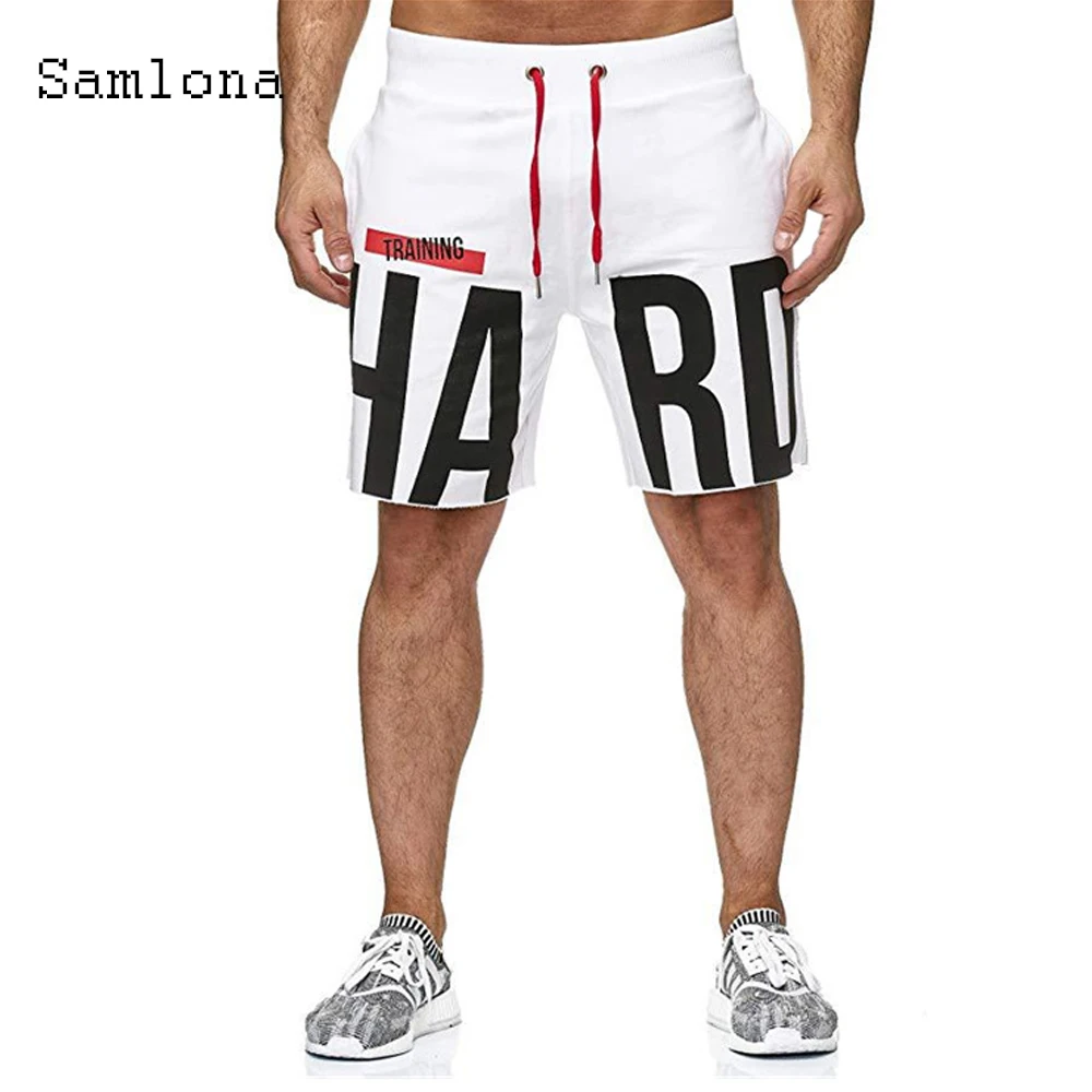 

Lightweight Fashion Letter Casual Shorts Mens clothing Summer Leisure Lace-up Men Shorts para hombre male Knee-Length Pants