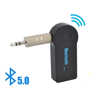 Receptor e transmissor sem fio 2 em 1 para música automotiva, Bluetooth 5.0, conector de 3,5 mm, áudio Aux A2dp, receptor de fon 1
