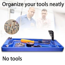 Пластиковая Нескользящая коробка для хранения инструментов, гибкий лоток для инструментов для ремонта, органайзер, универсальная коробка для хранения, аксессуары