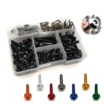

Universal Motorcycle Body Fairing Bolt Kit Fasteners Clip Screws Set For Honda CBR 929 600 954 1000 RR 1100XX ST1300 PCX 125 150