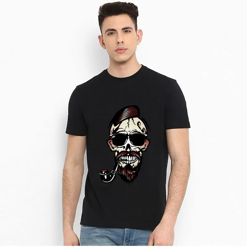 

printed Skull Hipster Bearded Beard tee shirt plus sizes s-8xl Casual shirt punk Kawaii homme tshirts