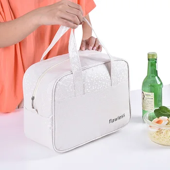 

Portable Patent PU Leather Outdoor Travel Picnic Bag Insulation Ice Bag Student Lunch Bag