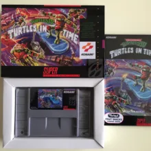 16Bit игры* для мобильного телефона чехлы Молодежные мутанты Черепашки Ниндзя 4-Черепашки во времени(версия для США! Коробка+ инструкция+ картридж