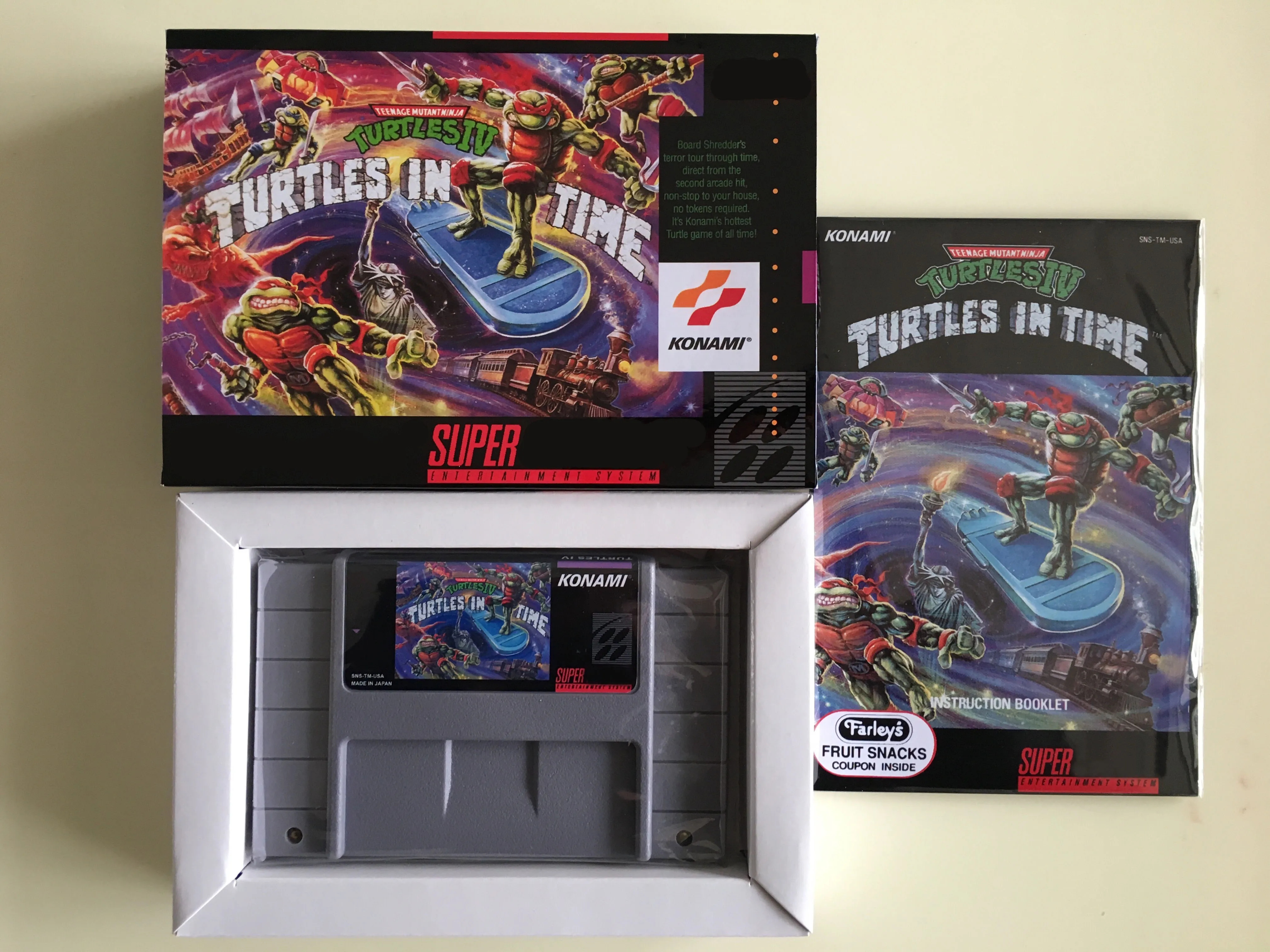 

16Bit Games ** Teenage Mutant Ninja Turtles 4 - Turtles in Time ( USA Version!! Box+Manual+Cartridge!! )
