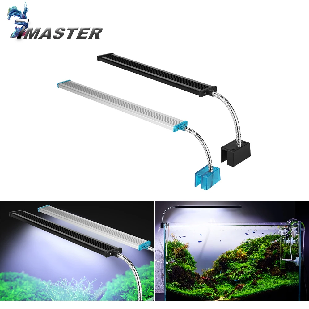 

LED Aquarium Light For Aquatic Plant Flexible Head Aluminum Alloy 3w 7w 12w 14w 16w 18w 220~240V Ultra thin Fish Tank Lamp