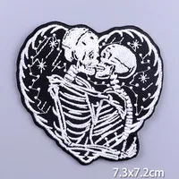 Shop Embroidered Patches for Clothing | Iron-On Stickers: Lantern Man, Skull Biker Stripes, and More | Buy Jackets Patches Online - Image 5