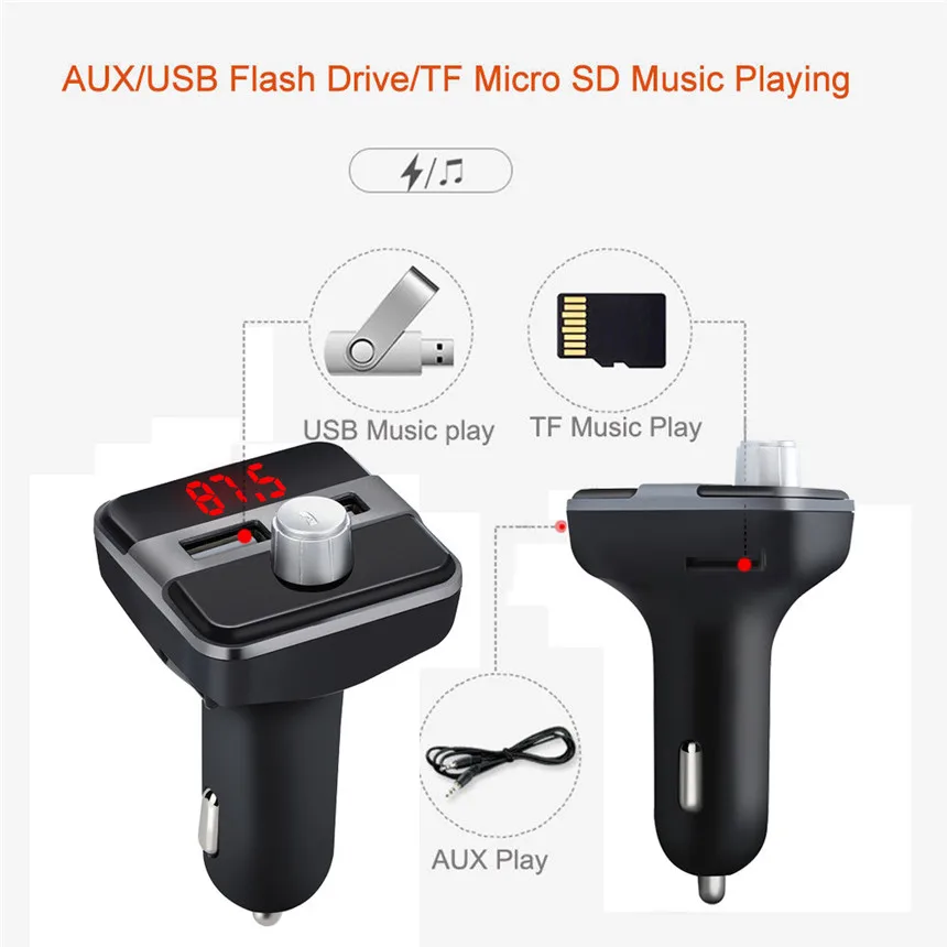 CARPRIE беспроводной Bluetooth Автомобильный mp3 плеер fm-передатчик радио lcd 2 USB Hands Call Free