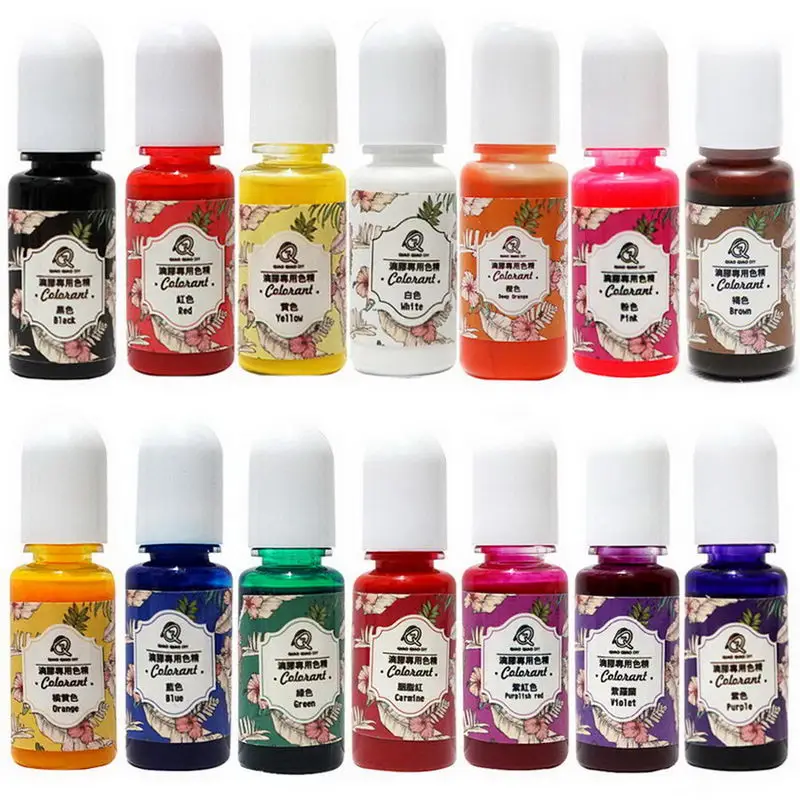 

14 Colors/1Set Epoxy Resin Color Pigments Oily Colorants Translucent Non-Toxic DIY Jewelry Tools
