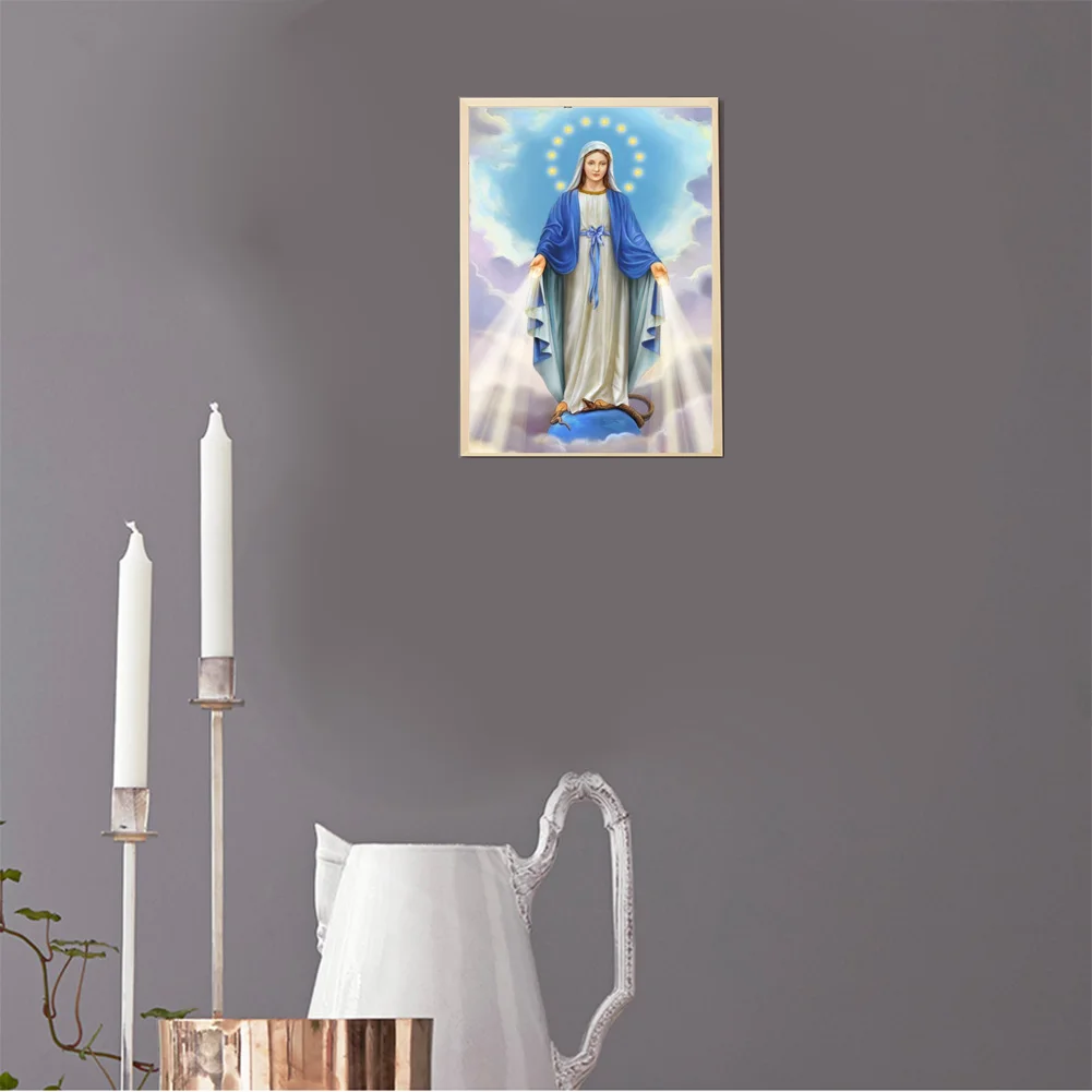 5D алмазная картина Девы Марии картины стразы мозаика религиозная икона полный