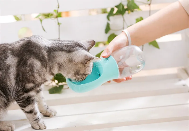 Portable Dog Water Bottle Big Trough Leak Proof Pet Small Cat Puppy Non BPA Dog Drinking Water Bottle for Outdoor Hiking DM119
