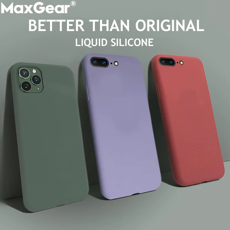 Мягкий чехол из жидкого силикона для iPhone 11 Pro Max 6 6S 7 8 Plus X XR XS Max|Бамперы| |