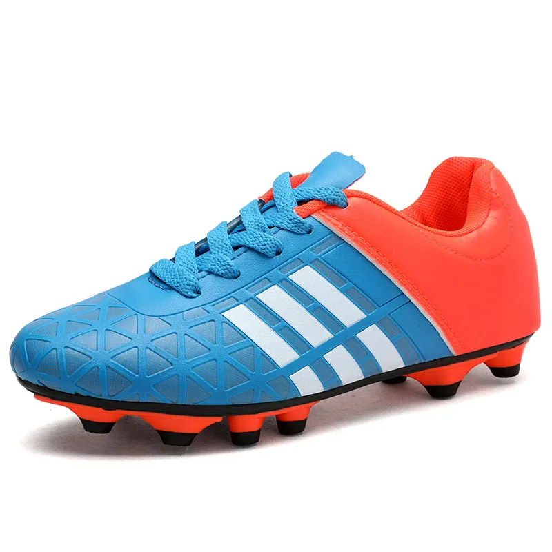 YHKLERZU, размер 33-43, мужские футбольные бутсы для мальчиков, футбольные бутсы, кроссовки, дизайн, футбольные бутсы - Цвет: Blue1