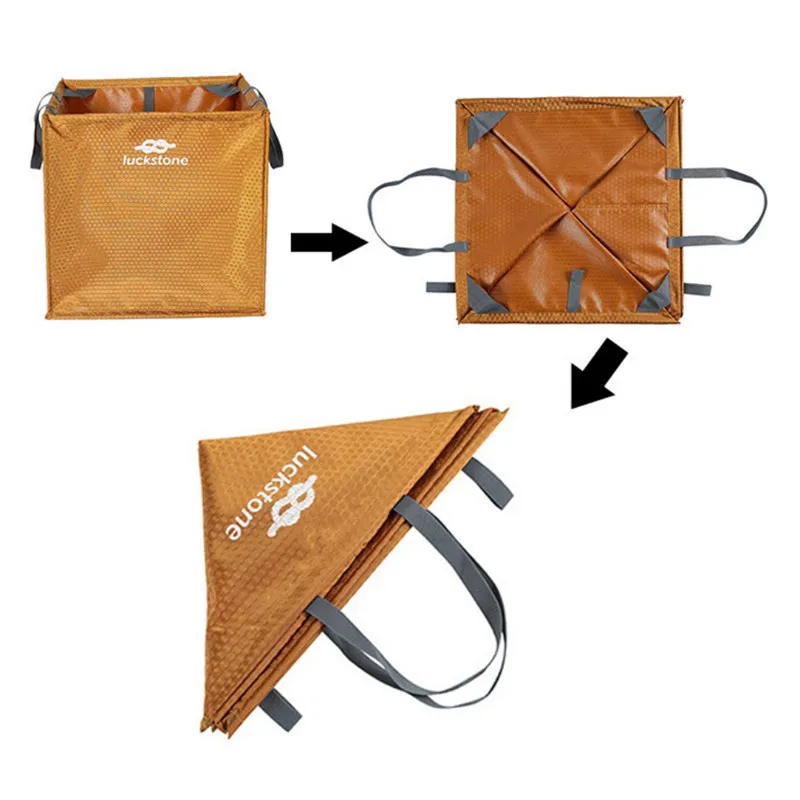 Nylon Folding Cube Rock Climbing Arborist Throw Line Rope Foldable Storage Bag Cube Bag for Camping Hiking Climbing Accessory