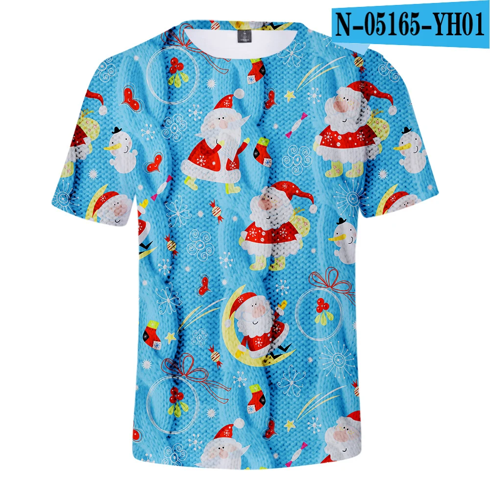 Luckyfriday, Женская Мужская Рождественская футболка, подарок, 3D топы ...