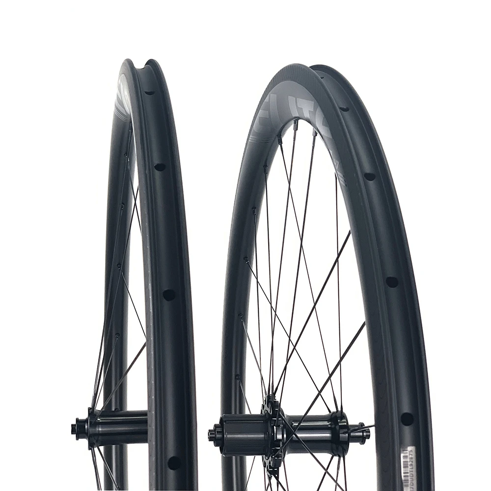 Комплект колес из углеродного волокна ELITEWHEELS 47*27 мм шире обода более