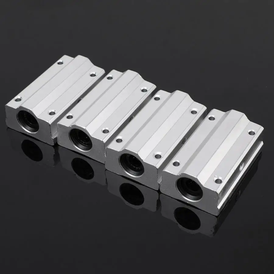 

SCS8UU Bearing Block Guia Linear 4pcs 8mm Linear Motion Ball Bearing Slide Block CNC Router Parts Linear Slide