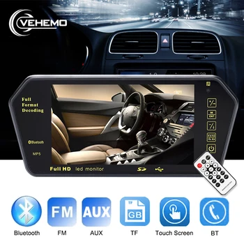

VEHEMO Car MP5 DC12V Smart Multi-Function Rearview Mirror Bluetooth Car Rearview Mirror MP5 Premium Music Player