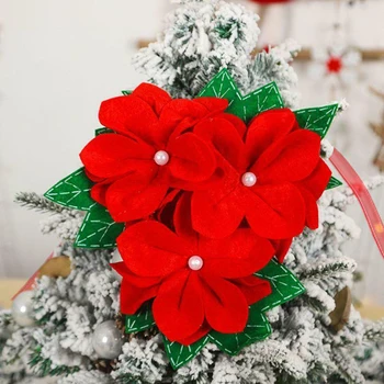 

2PcsWindow Curtain Tieback Buckle Flower Tie Holder Xmas Tree Top Decorations Holders Tieback Buckle Clips Hanging