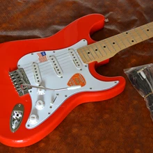 Factory direct supply, classic style, customized version of 6-string electric guitar, hot red, free delivery