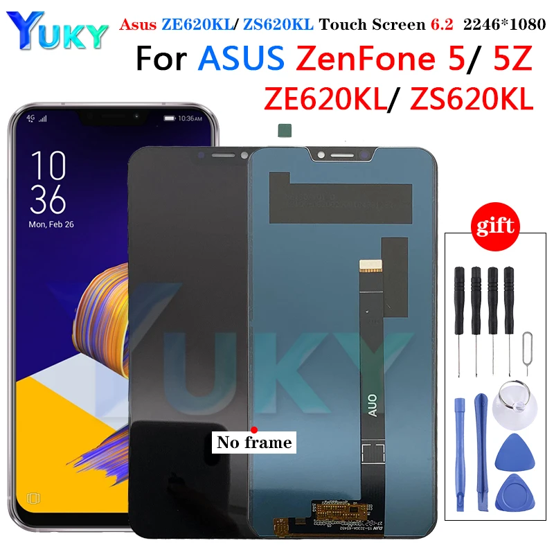 6 2 ''для Asus Zenfone 5 2018 диапазон ZE620KL ЖК-дисплей панель сенсорный экран дигитайзер